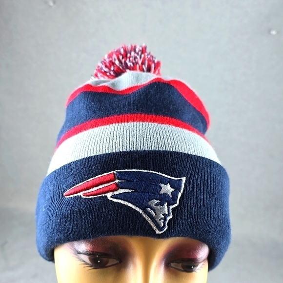 New Era Other - Patriots Football Pom Pom Winter Hat Red White Blue Stripe..men's hat